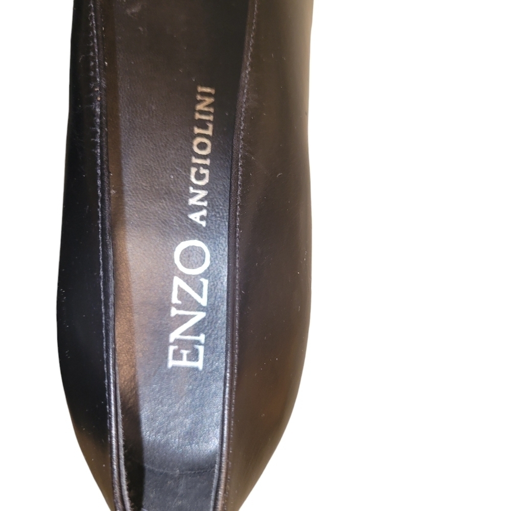 Enzo Angiolini Heels Leather Black 8N 3" - Picture 5 of 5